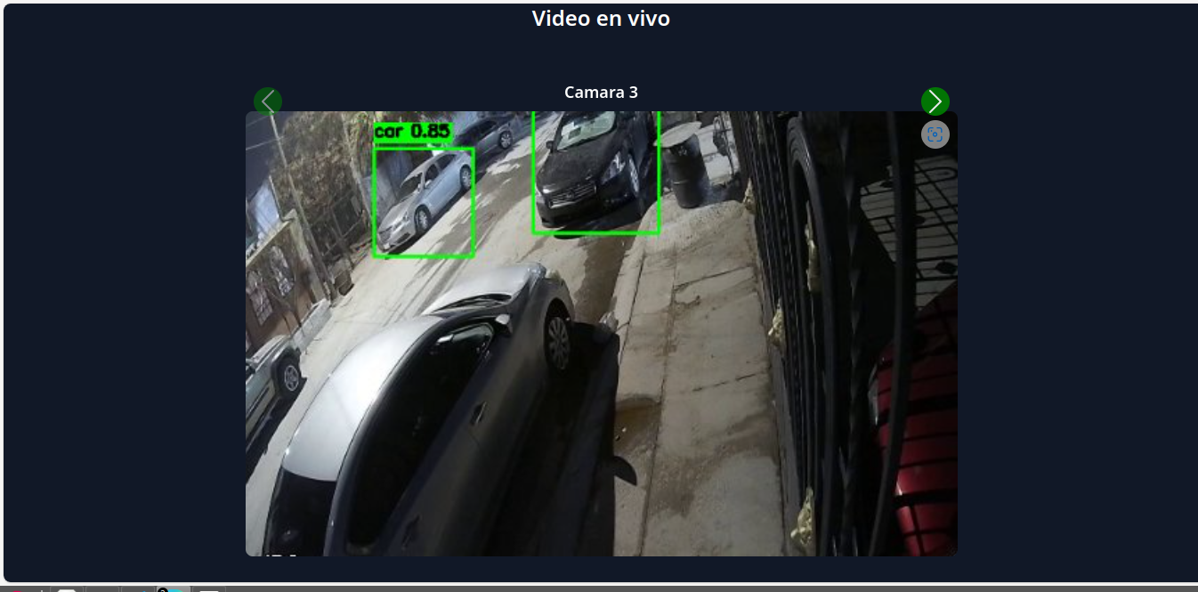 Screenshot of web app